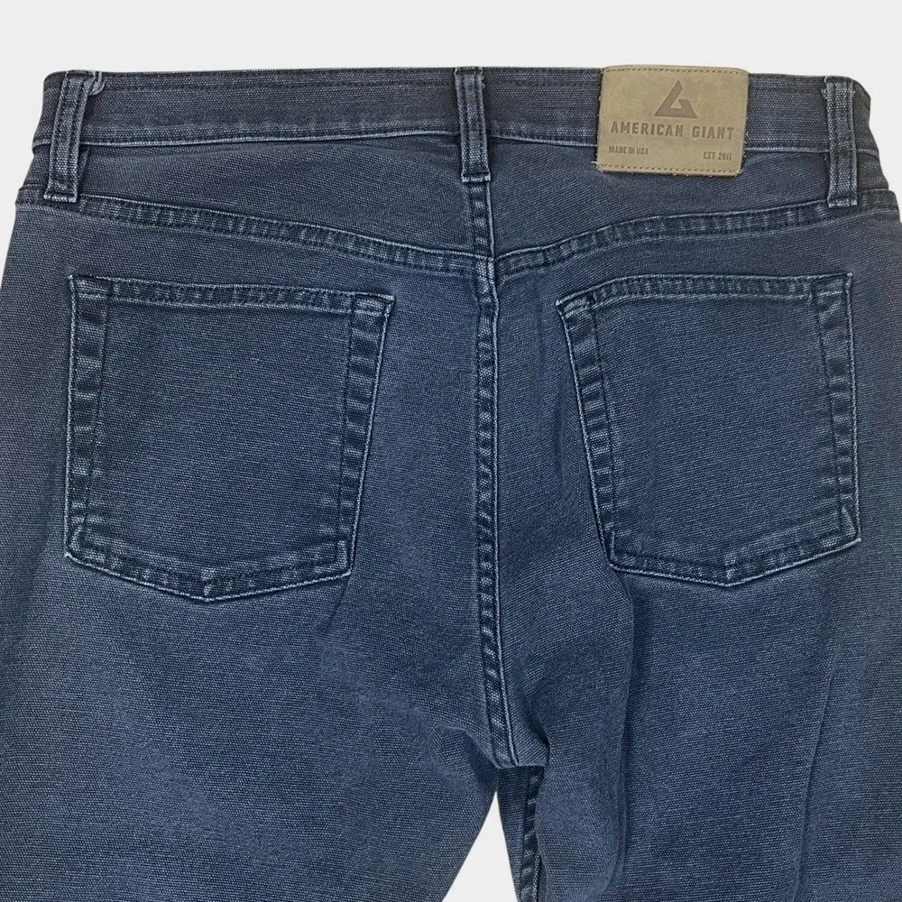 American Giant Roughneck Canvas Pants‎ Mens 32x43, Fits 34x33 Gray Straight Leg